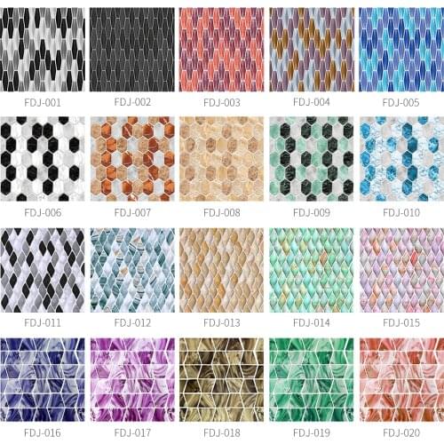 10 PCS Simulation 3D Self adhesive Vinyl Wallpaper Peel And Stick Decorative Decals Waterproof Bathroom Mosaic Tile Sticker Wall