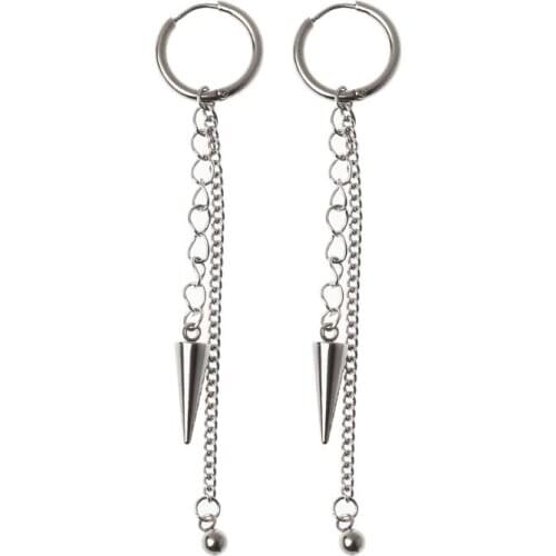 634D Korean KPOP Bangtan Boys Album Titanium Steel Long Tassel Chain Drop Earrings