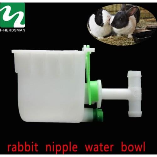 Rabbit Fox Mink Nipple Drinking Water Box Rabbit Breeding Equipment Mink With Plastic Drinking Water Bowl