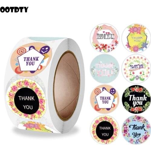 500Pcs Animal Thank You Stickers Round Seal Labels for Candy Gift Box Packing Bag Envelope Wedding Thanks Stickers