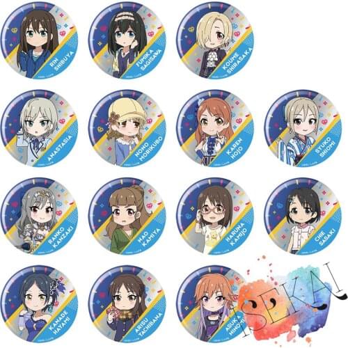 THE IDOLM@STER Anime Idolmaster Cinderella Girls Game Badge Theater Character Cool Metal Badge Brooch Pins