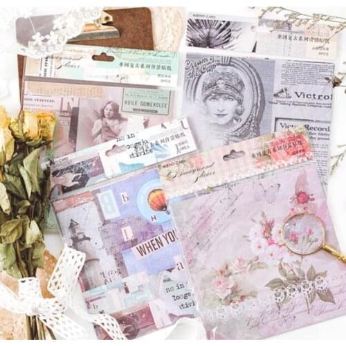 YPP CRAFT Retro Series Material Paper Set for Scrapbooking DIY Projects/Photo Album/Card Making Crafts