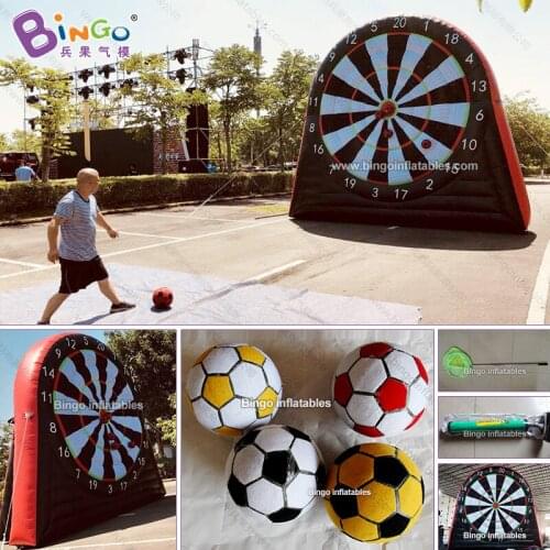 Funny outdoor game inflatable soccer darts board for archery games with football