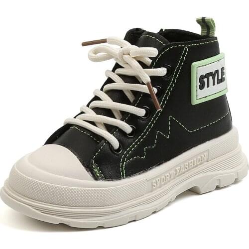 2021 New Martin Boots Children Fall Causal Boys Girls Lncreased Wear-resisting Leather Loafers Foreign Trade Children Boots