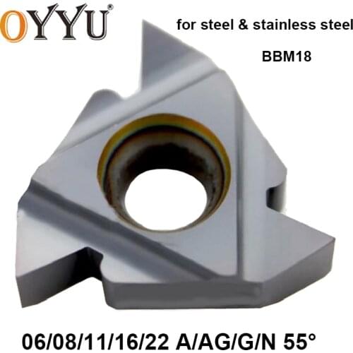 OYYU 06 08 11 16 22 IR A55 AG55 G55 N55 BBM18 06IR 08IR 11IR 16IR 22IR for Steel & Stainless Steel Threading Lathe Tools Turning