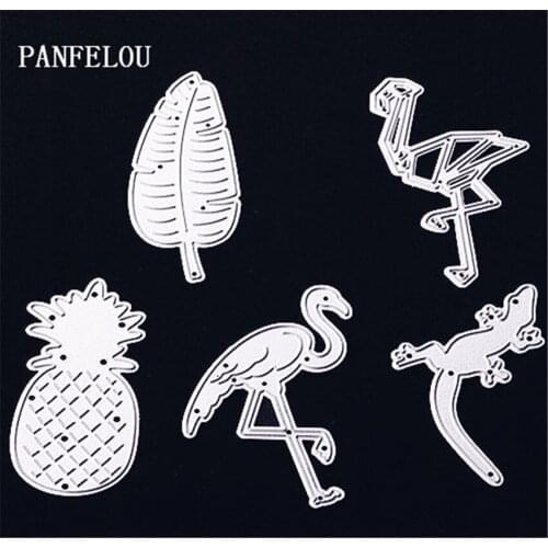 PANFELOU Metal craft Gecko leaf paper die cutting dies for Scrapbooking/DIY Easter wedding Halloween cards