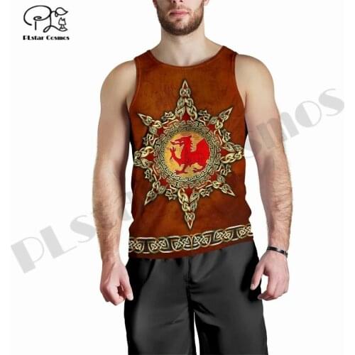 PLstar Cosmos 3DPrint Celtic Retro Tattoo Harajuku Popular Funny Unique Harajuku Streetwea Sleeve Vest Tank Top Unisex Style-1