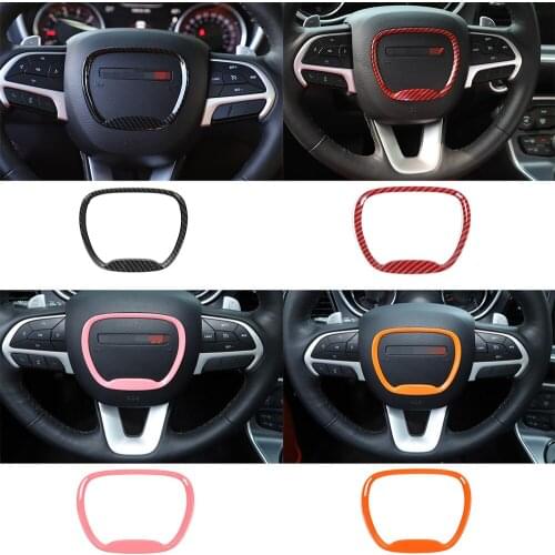 Fit for Dodge Challenger/Charger 2015+ Durango 2014+ ABS Interior Steering Wheel Center Cover Decoration Trim Car Accessories