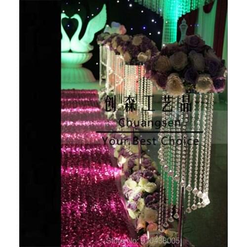 New Design Acrylic Floor Centerpiece Clear Flower Stand Table Centerpiece,Marriage Deco Floral Stand Wedding Columns Party Decor