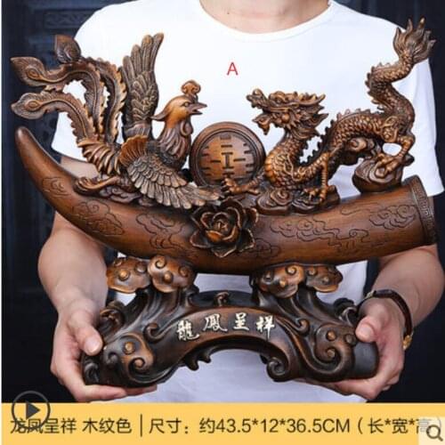 Resin Longfeng Chengxiang Crafts Bedroom New House Decoration Creative Decoration
