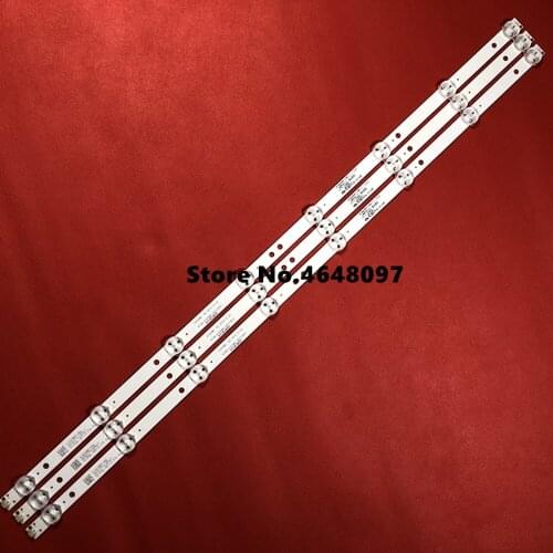 3pcs x 32 inch LED TV Backlight Strips 4708-K320WD-A2213K01 for 32'' TCL LE32D59 & for 32PFL3045 8-LEDs 618mm