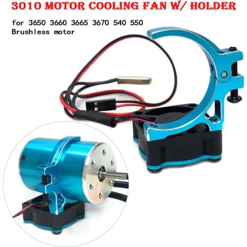 RC Cooling Fan 30mm Heat Sink w/Support Holder for Hobbywing Rocket 1/10 RC Brushless Motor 540 550 3650 3660 3670 3665