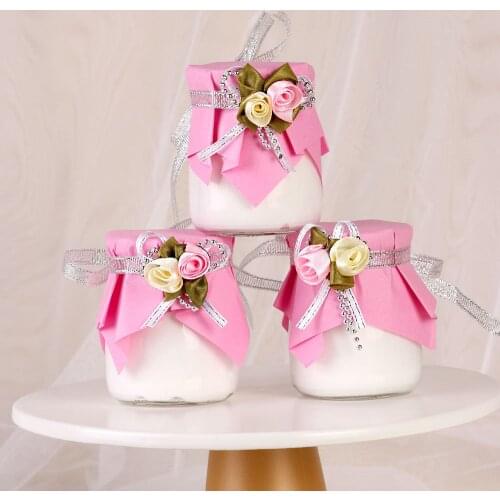 Rose Tie Pudding Bottle Tie Wedding Dessert Table Decorate Birthday Party Cupcake Decoration Party Supplies Decoration