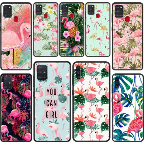Pink Red Flamingo Phone Case For Samsung Galaxy A51 A71 A21s A31 A41 A01 A11 A42 A12 A32 A52 A72 A02s Soft Cover Coque Fundas