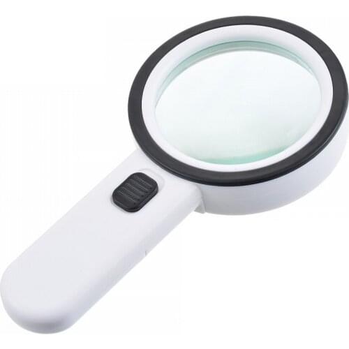 Handheld 30X Illuminated Magnifier Microscope Magnifying Glass Aid Reading for Seniors loupe Jewelry Repair Tool With LED