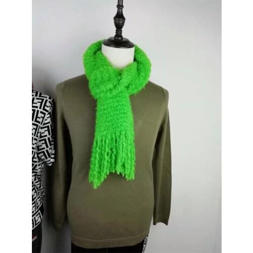 Coral mink fleece scarf Hand-woven plush scarf soft and warm fashion scarf shawl scarf