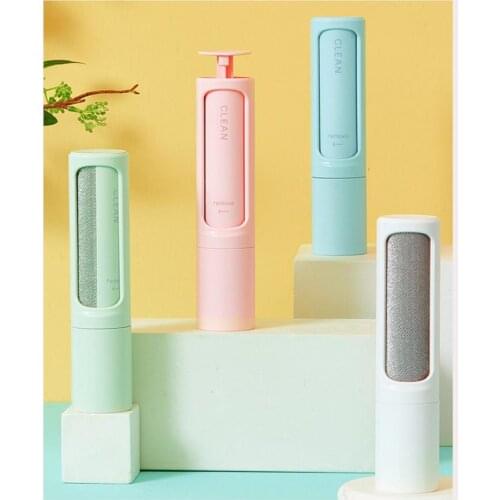 1 Pc 7.2 Inch Clean Brush Reusable Self-Cleaning Pet Hair Brush Set Double Lint Remover Fur Scrub Clothes Bag Dust Brusher