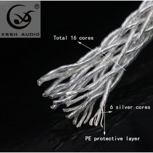 XSSH Audio Add to CompareShare OEM pure copper plated silver speaker cable 2328 banbana cable