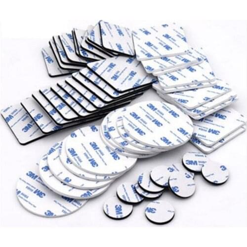 100pcs 3m Strong Pad Mounting Tape Eva Double Sided Adhesive Acrylic Foam Tape Two Sides Mounting Sticky Tape Black Various Size