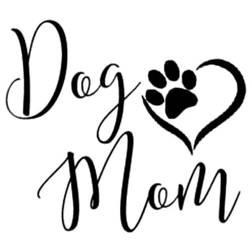 12.7CM*11.2CM Dog Mom Sweet Footprints Vinyl Car Sticker Decals Suitcase sticker Laptop Helmet Skateboard Sticker