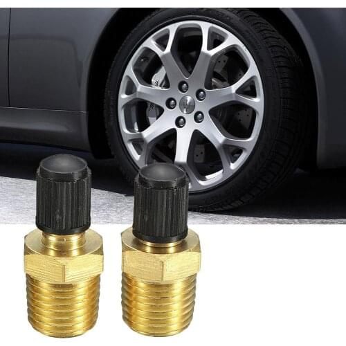 2pcs 1/4" Male NPT MPT Standard Thread Brass Double-headed Valve Tire Tyre Air Compressor Tank Fill Valves For Dunlop Valve