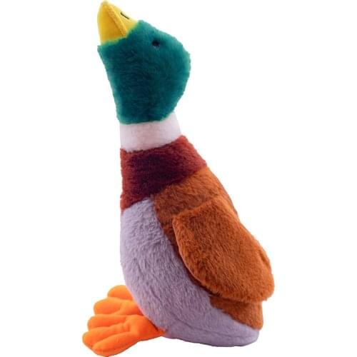 2021 Simulation Huge Wild Duck Plush Toys Lovely Poultry Garden Animal Pillow Rabbit Fur Stuffed Soft Animal Dolls Birthday Gift