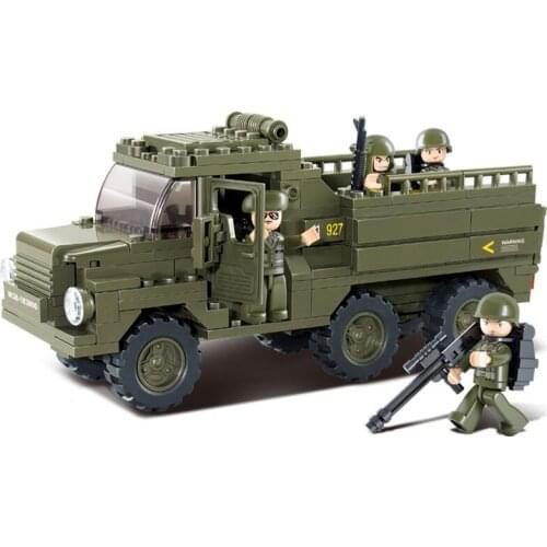 230Pcs Construction Educational Building Blocks Toys For Kids 6Years DIY Birthday Holiday Present Armored Vehicle Truck Model