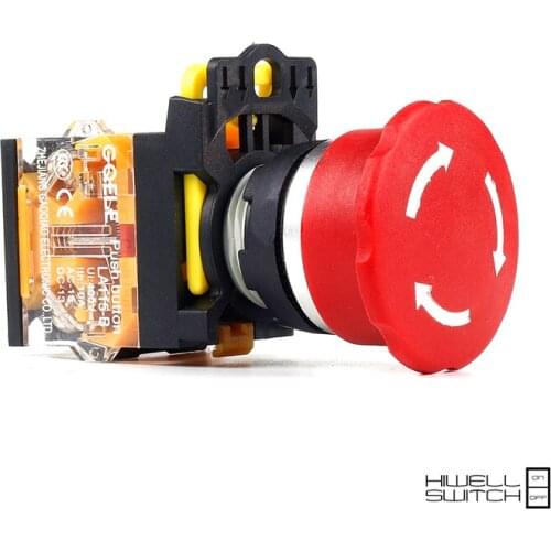 5 PCS Push button switchEmergency stop pushbutton Waterproof IP65 LA115-B2-03ZS