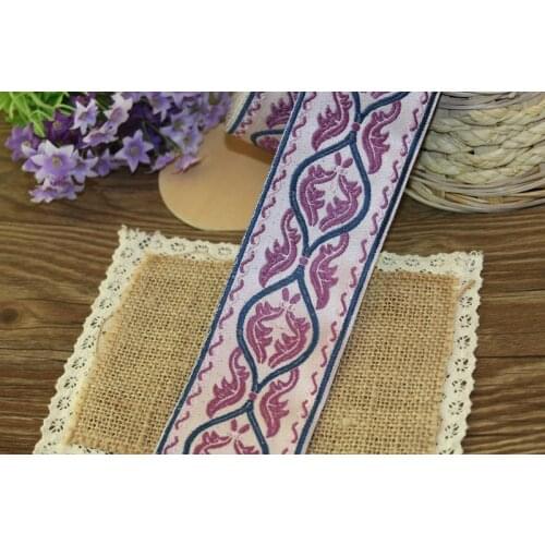5yards/lot wide 6cm Woven Jacquard Ribbon classical design curtain and clothing accessory LS-9809