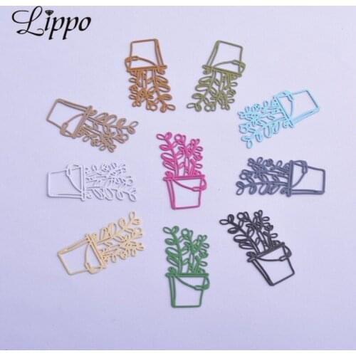 50pcs AC11493 10*22mm Filigree Potted Plants Charms Light Gold color Tree Pendant Charm DIY Brass Earring