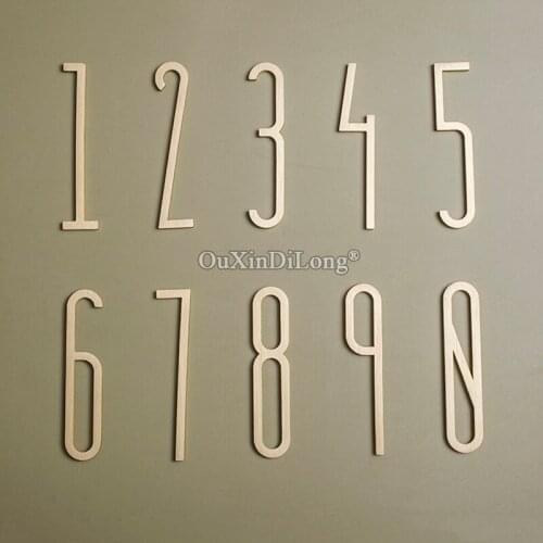 Brand New 1Piece 70mm/2.76'' Pure Brass House Number Address Digits 0-9 Door Plaque Sign Apartment Dormitory House Signs