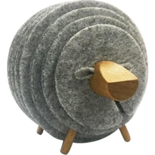 Sheep Shape Anti Slip Cup Pads Coasters Insulated Round Felt Cup Mats Japan Style Creative Home Office Decor Art Crafts Gift