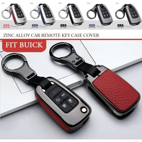 Zinc Alloy+ Leather Car Key Case Cover For Buick Chevrolet Cruze Opel Vauxhall Astra J Corsa E Insignia Zafira C Mokka Encore