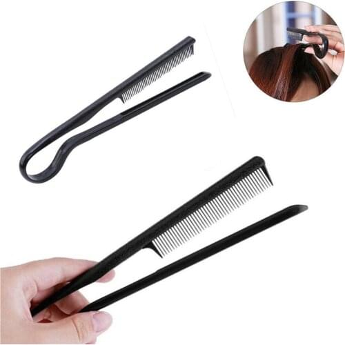 Profession V Type Hair Combs Hair Straightener Comb DIY Haircut Hairdressing Anti-static Combs Brush Folding Styling Tool