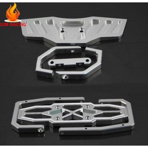 CNC Alloy Rear and Front Bumper Kit for 1/5 Gtb Racing Hpi Rofun Rovan Kingmotor Mcd Baja 5b/5t/5sc Truck Rc Car Toys Parts