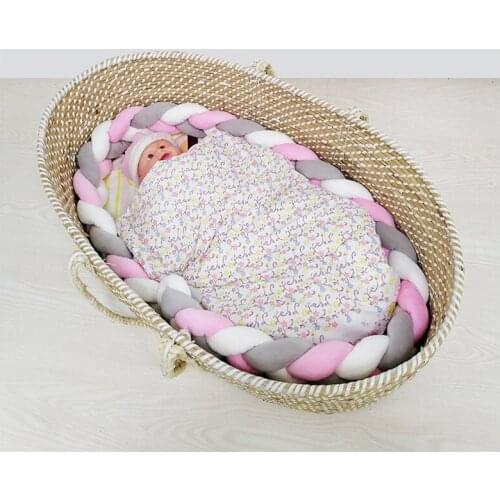 3M Length boys room decor kids decoration room baby bumper Pillow Newborn Knot Braided Crib Bumpers for Boys Girls