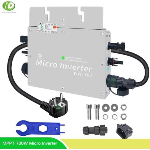 Ship From ES MPPT 700W On Grid Tie Inverter Micro Solar Inverter 18V 30V 36V110V 220V AC Pure Sine Wave Converter For 2*350W PV