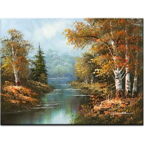 NEW 100% hand-painted oil painting high quality wall landscape pictures for living room DM-15102635