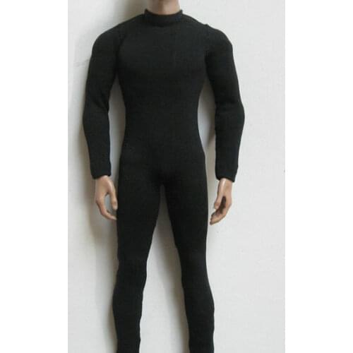 1/6th Scale Black Color Jumpsuit Corset Clothes For 12" Male Action Doll