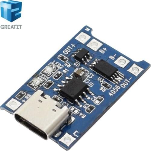 New 1Pcs/lot 5V 1A type-c USB 18650 Lithium Battery Charging Board Charger Module+Protection Dual Functions good