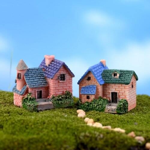 Y1UU Miniature House Fairy Garden Decoration Micro Landscape Dollhouse Ornament