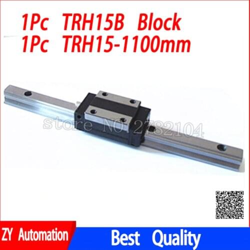 New linear guide rail TRH15 1100mm long with 1pc linear block carriage TRH15B or TRH15A CNC parts