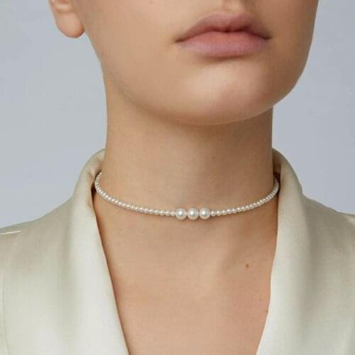 Baroque Pearl Chokers Necklace High Quality Imitation Pearl Naszyjnik Mujer Ladies High Jewelry Bohemian Femme choker