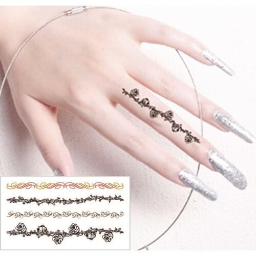 SHNAPIGN Black Rattan Flash Tattoo Hand Sticker 10.5*6cm Small Waterproof Henna Beauty Temporary Body Sticker Art FREE SHIPPING