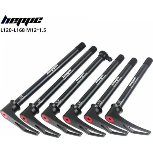 HEPPE MTB Road Bike Thru Axle Front Rear Hub Shaft Skewers 12x142 12x148 Wheel Axis Hub Shaft Quick Release 120-168mm M12xP1.5