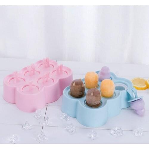 Silicone Mini Ice Pops Mold Ice Cream Ball Lolly Maker Popsicle Molds Baby DIY Food supplement tool Fruit Shake Ice Cream Mold