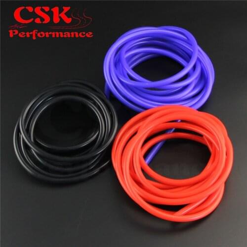 5mm ID Silicone Vacuum Tube Hose 5 Meter / 16Ft Length - Blue / Black / Red