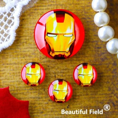 12mm 25mm 14mm 16mm 18mm 20mm Photo Glass Cabochons Round Cameo Set Handmade Settings Stone Hero AAWS301