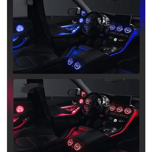 Led Rear Air Vent For C Coupe Class Car Ambient Light Upgrade 64 Colors Turbine Console Ac Vent