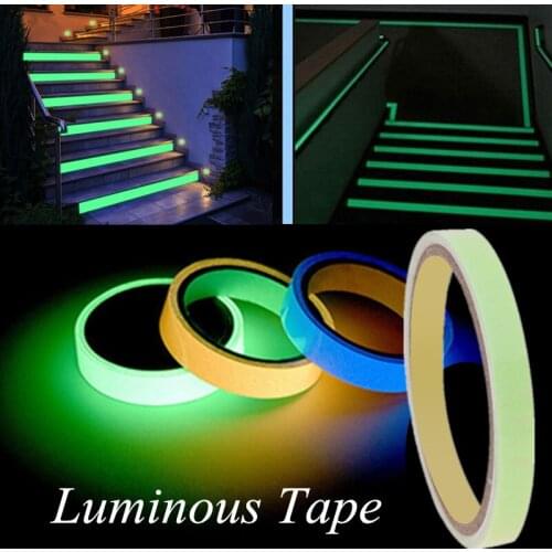 5 Colors 3M Luminous Tape Self-Adhesive Positioning Safety Warning Sticker Waterproof Durable Car Bar Home Decoration Light Dark
